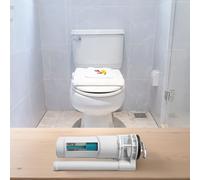 Valvola di scarico cisterna wc bianca materiale ABS tubo trabocco regolabile
