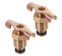 Valvola di Scarico Compressore 1/4" 2 Pezzi con Maniglia ad Ala | Filettatura Maschio Esterna, Canale Passante Diritto, per Serbatoi Aria e Applicazioni Pneumatiche Industriali