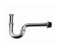 Valvola di scarico dei rifiuti in acciaio inox, sifone a prova di odore, utilizzata per il drenaggio del bacino, parete di drenaggio, tubo di drenaggio curvo (42 cm)