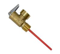 Valvola di scarico della temperatura e della pressione 'acqua calda, 99 °C, 10 bar, accessorio di sicurezza con sonda di prolunga per sistemi sanitari, caldaie, immobili commerciali, edifici