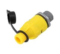 Valvola di scarico dell'olio 3/8"-18 NPT M16 x 1,25 mm in lega di zinco con alloggiamento in PC, design a trazione rapida, per tosaerba Craftsman Cadet Troy Tecumseh, giallo