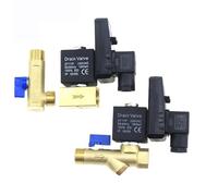 Valvola di scarico elettronica da 1/2 per compressore d'aria, filtro per aria secca, serbatoio di scarico, valvola magnetica elettromeccanica a secco, 24 V/220 V (controllore, DC24 V)