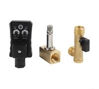 Valvola di scarico elettronica, timer automatico per aria compressa da 1/2", elettrovalvola a intervalli regolabili per separatore olio-acqua, asciugatrice, serbatoio, rame ottone (AC220V)