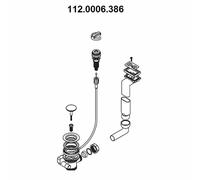 Valvola di scarico Franke con troppopieno e valvola eccentrica per lavello Ti...