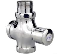 Valvola di scarico in ottone a pressione ritardata per orinatoio e WC squat con timer regolabile da 3 a 7 secondi, finitura cromata lucida, struttura in rame massiccio, dispositivo di risparmio idrico