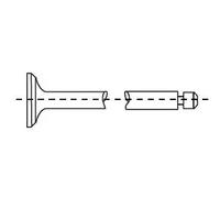 Valvola di scarico lato scarico Bimetallo/-ico 551244B CORTECO per VOLVO RENAULT