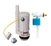 Valvola di scarico per cassetta di scarico WC Linear Control Toilet Fitting Outlet Valve Water Saving Flush Kit Tank Drain Fittings System(Slpit side inlet-1)