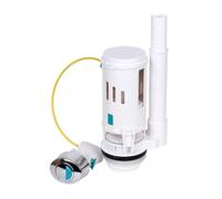 Valvola Di Scarico Per Cassetta Universal Flush Replacement Valves Side-Press Double Drain Toilet Tanks Component for Water Discharge(White-Integrated)