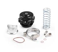 Valvola di Scarico Pressione,Pop off Turbo Valvola di scarico universale a V da 50 mm BOV Q Typer con flangia in alluminio saldata BX100372(Black)