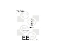 Valvola di scarico V017055 BGA per LANCIA FIAT AUTOBIANCHI