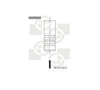 Valvola di scarico V029354 BGA per OPEL SAAB DAEWOO CHEVROLET CADILLAC