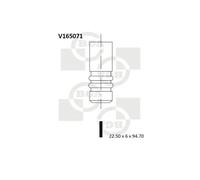 Valvola di scarico V165071 BGA per ABARTH FIAT ALFA ROMEO OPEL LANCIA