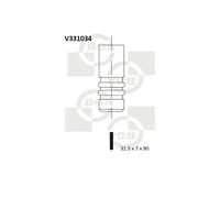 Valvola di scarico V331034 BGA per VW FORD SEAT SKODA AUDI