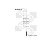 Valvola di scarico V996023 BGA per OPEL SAAB