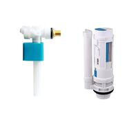 Valvola di Scarico WC 3/8" Toilet Water Fitting Side Intake Valve Copper WC FloatingToilet Filling Kits Adjust FlushToilet Accessories(Side Inlet split24cm)