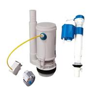 Valvola di Scarico WC Linear Control Toilet Fitting Outlet Valve Water Saving Flush Kit Tank Drain Fittings System(Slpit tottom inlet)