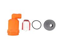 Valvola di sfiato automatica arancione Elevata durezza Grande portata Valvola di sfiato di scarico in PP Superiore G1/2 Inferiore G1 (Composto Tipo 6632B PP)