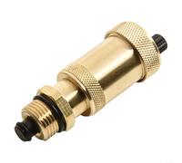 Valvola di sfiato automatica in ottone 1/2 pollice DN15 con spegnimento, sgancio rapido per sistemi di riscaldamento, radiatori, caldaie, max 110 °C, 10 bar, finitura oro (ZH-3/8 * 1/2)
