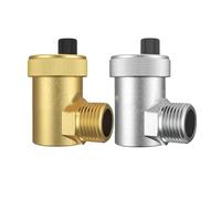 Valvola di sfogo aria automatica in ottone G1/2, valvola di rilascio della pressione con filettatura esterna for sistemi di riscaldamento dell'acqua e HVAC(Silver)