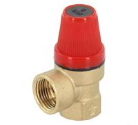 Valvola di sicurezza a membrana in ottone da 1/2 pollici, rilascio automatico per sistemi di riscaldamento, controllo della pressione tra 3 e 6 bar, colore giallo, facile da installare, struttura in