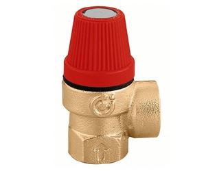 Valvola di sicurezza Caleffi serie 311 F/F 1/2 3 bar ottone 311430