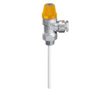 Valvola di sicurezza combinata temperatura e pressione per impianti solari 1/2' M 6 BAR