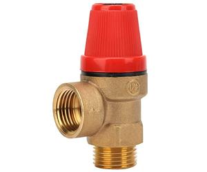 Valvola di Sicurezza Dn15, Valvola di Sicurezza in Ottone Premium G 1/2", Valvola Limitatrice di Pressione 1/2", Dispositivi di Controllo, 3 Bar/6 Bar(6Bar DN15)
