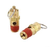 Valvola di sicurezza in ottone da 1/4" maschio per NPT per compressori d'aria, valvola limitatrice di pressione con set point regolabili (125-270 psi), finitura oro, 40 mm Len(125 PSI)