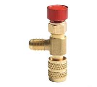 Valvola di sicurezza in ottone per aria condizionata fluoro per connettore R22 R410 con prevenzione perdite e facile collegamento del tubo flessibile (R22 inferiore R410)