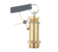 Valvola di sicurezza in ottone per compressore d'aria, filettatura 1/2", pressione nominale 0,8 MPa, design a tenuta morbida per sistemi ad aria a bassa pressione (1/2 (12 kg)