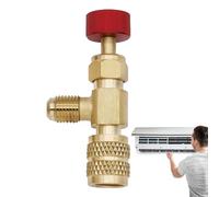 Valvola di sicurezza liquida - Valvola a al fluoro per sistemi di condizionamento | Adattatore in rame e alluminio con design a prova di perdite, accessorio robusto per HVAC, controllo mischia