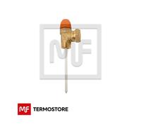 VALVOLA DI SICUREZZA M-TUBO RAME COMBINATA PER IMPIANTO SOLARE 10 BAR 3/4" x 22