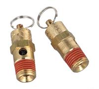 Valvola di sicurezza NPT maschio da 1/4", valvola limitatrice di pressione per compressore d'aria in ottone con pressione regolabile 125-270 PSI per uso industriale e officina (150 PSI)
