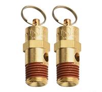 Valvola di sicurezza NPT maschio da 1/4", valvola limitatrice di pressione per compressore d'aria in ottone con pressione regolabile 125-270 PSI per uso industriale e officina (175 PSI)