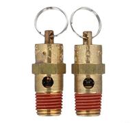 Valvola di sicurezza NPT maschio in ottone da 1/4" per compressore d'aria, valvola di rilascio della pressione con pressioni impostate 125-270 PSI, per antiruggine durevole (150 PSI)