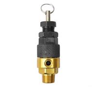Valvola di sicurezza per compressore d'aria in ottone per BSP, regolatore di pressione da 3/8 di pollice e 1/2 pollici, componente di protezione del gas industriale nero (3/8-8 kg)