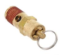 Valvola di sicurezza per serbatoio compressore d'aria 1/4 NPT ingresso con molla in acciaio inossidabile e alloggiamento in ottone per uso a lungo termine (135 PSI)