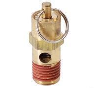 Valvola di sicurezza per serbatoio compressore d'aria 1/4 NPT ingresso con molla in acciaio inossidabile e alloggiamento in ottone per uso a lungo termine (200 PSI)