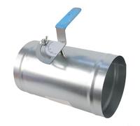 Valvola di smorzamento dell'aria manuale con maniglia regolabile e guarnizione in silicone a prova di perdite, progettata per sistemi HVAC per ottimizzare la gestione del flusso d'aria (DN125)
