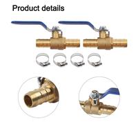 Valvola di spegnimento barra tubo ottone kit 2 pezzi 5/8 pollici per facile coll