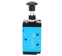 Valvola di spinta a comando manuale a 3 vie a 2 posizioni Valvola meccanica a tiraggio manuale 1/4 "Valvola di comando aria circolare Valvola pneumatica a comando manuale