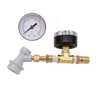 Valvola di spruzzo con blocco a sfera regolabile con manometro - 0-15 psi / 0-60 psi for la produzione di birra fatta in casa e la fermentazione della birra(0-15 psi)