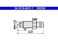 ATE Vite/Valvola di sfiato 24.3518-0011.1