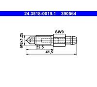 Valvola di spurgo freno 24.3518-0019.1 ATE