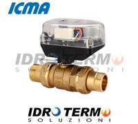 VALVOLA DI ZONA A SFERA MOTORIZZATA 2 VIE CON SERVOCOMANDO E RELE ICMA 1/2-3/4-1