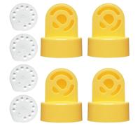 Valvola & Diaframma Parti di Ricambio Compatibili con Tiralatte Medela (Pump in Style,Swing,Lactina,Symphony, Harmony)-Silicone Alimentare Senza BPA Accessori(Confezione da 4:4 Valvole + 4 Diaframmi)