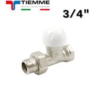 Valvola diritta 3/4'' termostatizzabile attacco ferro cappuccio cantiere TIEMME