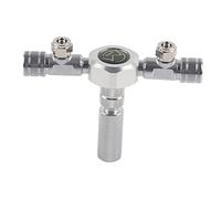 Valvola divisoria per CO2 a 2/3 vie, distributore di CO2 per acquari con regolatore di precisione, divisore in lega di alluminio per tubi aria da 4/6 mm, design a pressione (1 per 2)