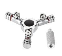 Valvola divisoria per CO2 a 2 e 3 vie, regolatore distributore di CO2 per acquario con valvola a ago di precisione, divisore in lega di alluminio per 2-3 vasche per pesci con tubo (3 in 1)