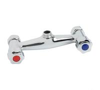 Valvola doccia a doppio controllo con corpo in ottone, montaggio a parete, per miscelazione acqua calda e fredda G1/2, compatibilità filettatura idraulica standard (A)